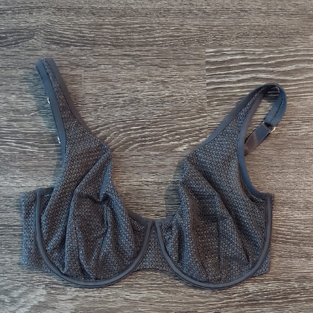 ThirdLove Gray Unlined Modern Mesh Scoop Bra 32G